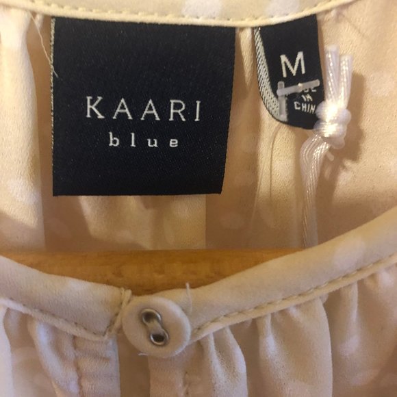 Kaari Blue Light Tank Dotted Top Size Medium - Picture 2 of 6